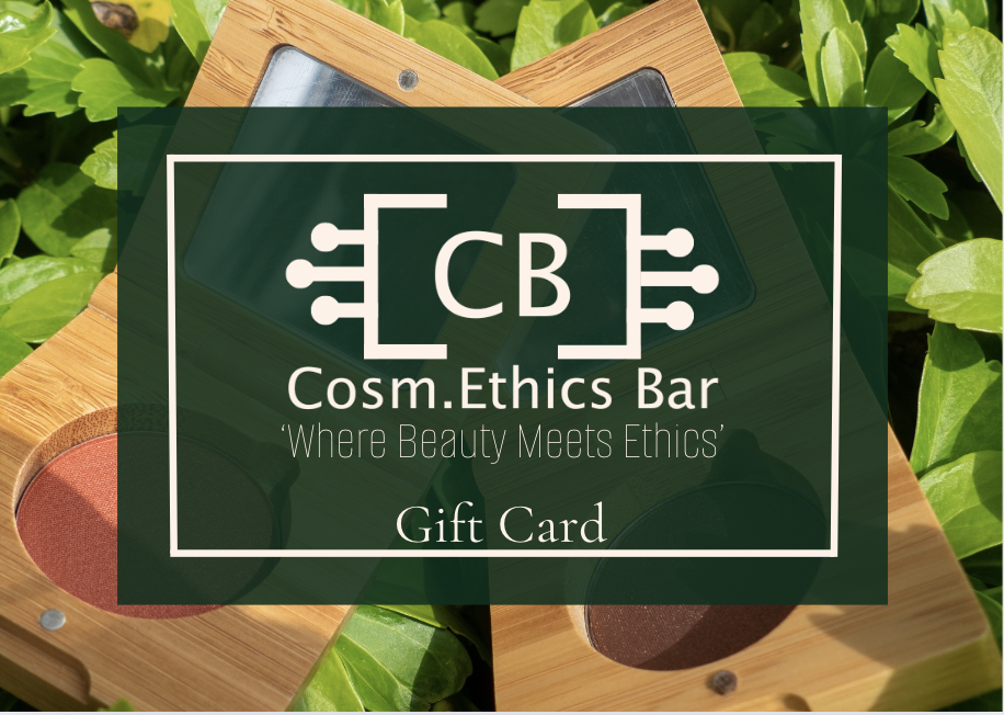 Cosm.ethics bar gift card vegan sustainable makeup