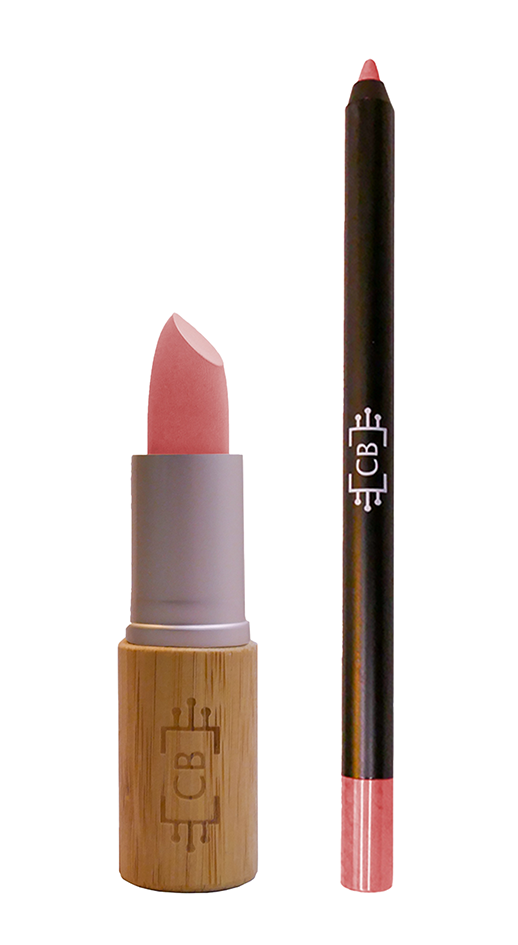 vegan sustainable lipstick set matte pink